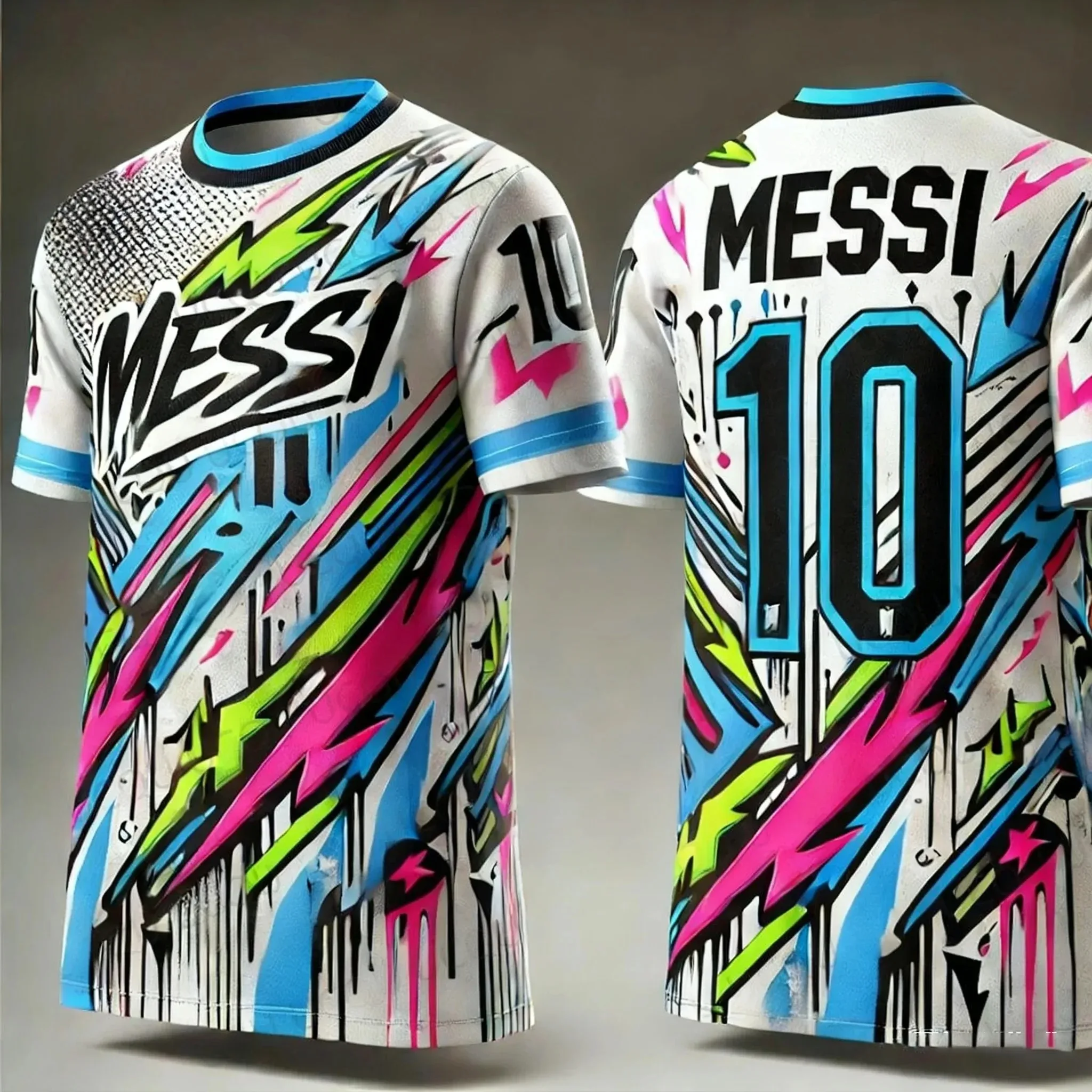 تي شيرت جديد مطبوع عليه شخصية AI Graffiti Pixel، قميص أنيق، ملابس رياضية قابلة للتنفس، مثالي للارتداء الخارجي وغير الرسمي، تخفيضات كبيرة