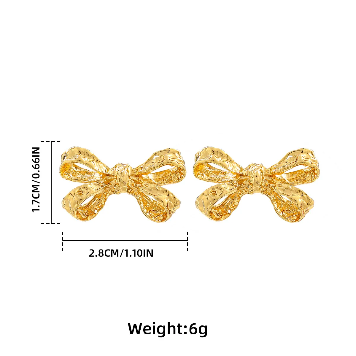 girlgo New ZA Metal Bow Earrings, Cute and Interesting Bow Earrings, Daily Wear Jewelry for Women Accessories