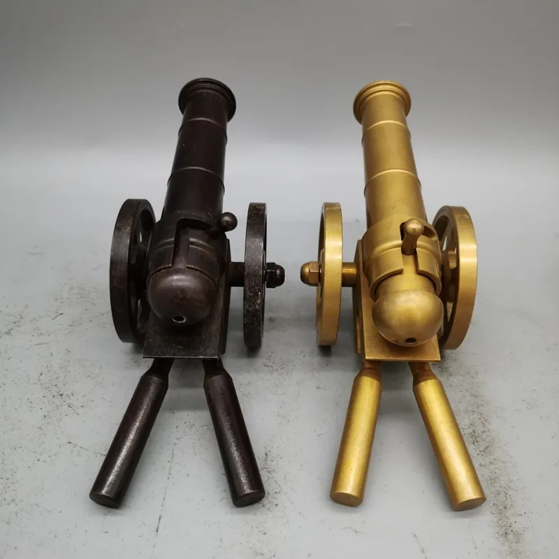 Brass Model Small Retro Furnishings TV Cabinet Entrance Mini Cannon Decoration Copper Canno