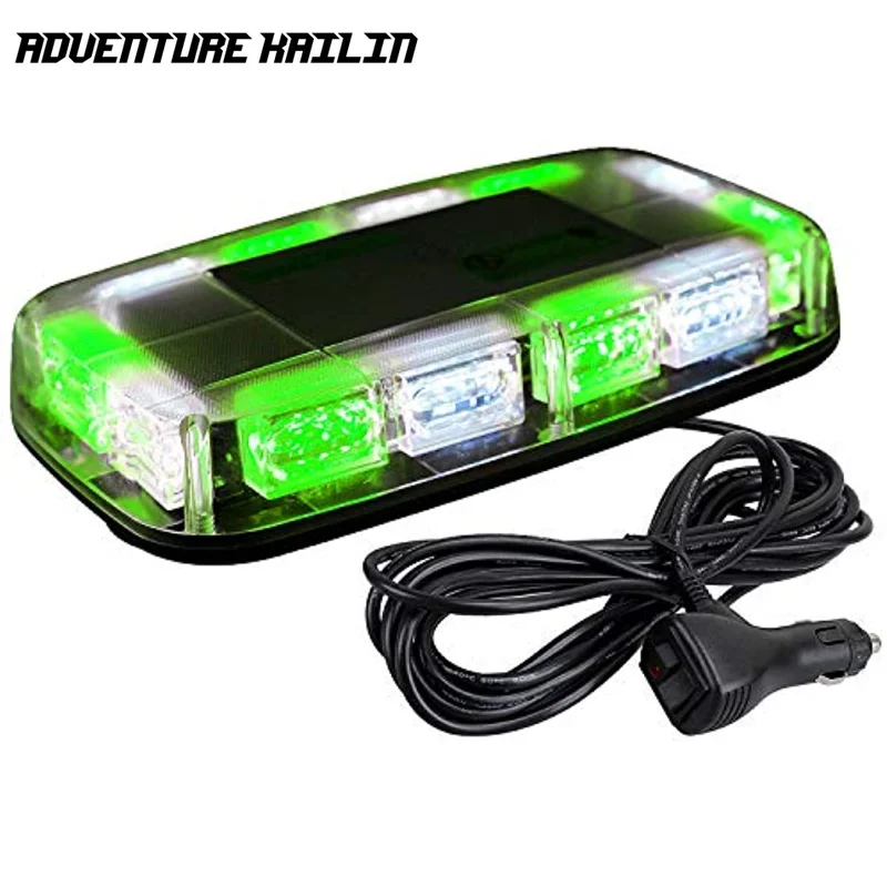 48LED Roof Strobe Lamp, High Visibility Emergency Safety Warning Led Mini Strobe Light Strobe Lamp Strip Magnetic Base