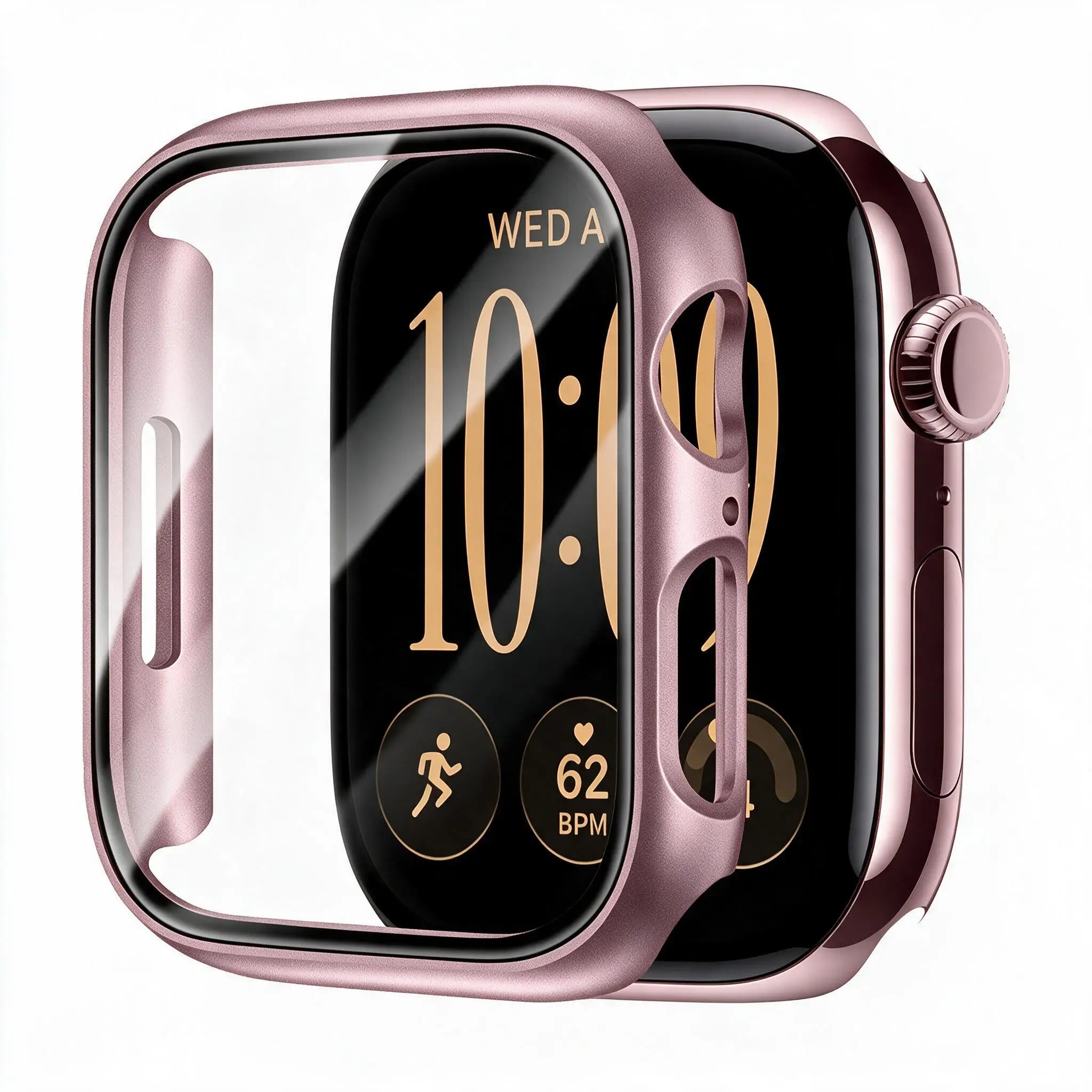 PC-Schutzhülle für Apple Watch 46 42 44 40mm 41mm 45mm 38mm Bildschirmschutz-Stoßfänger für iWatch Serie 12 11 10 9 8 7 6 SE 5 – Detail 4