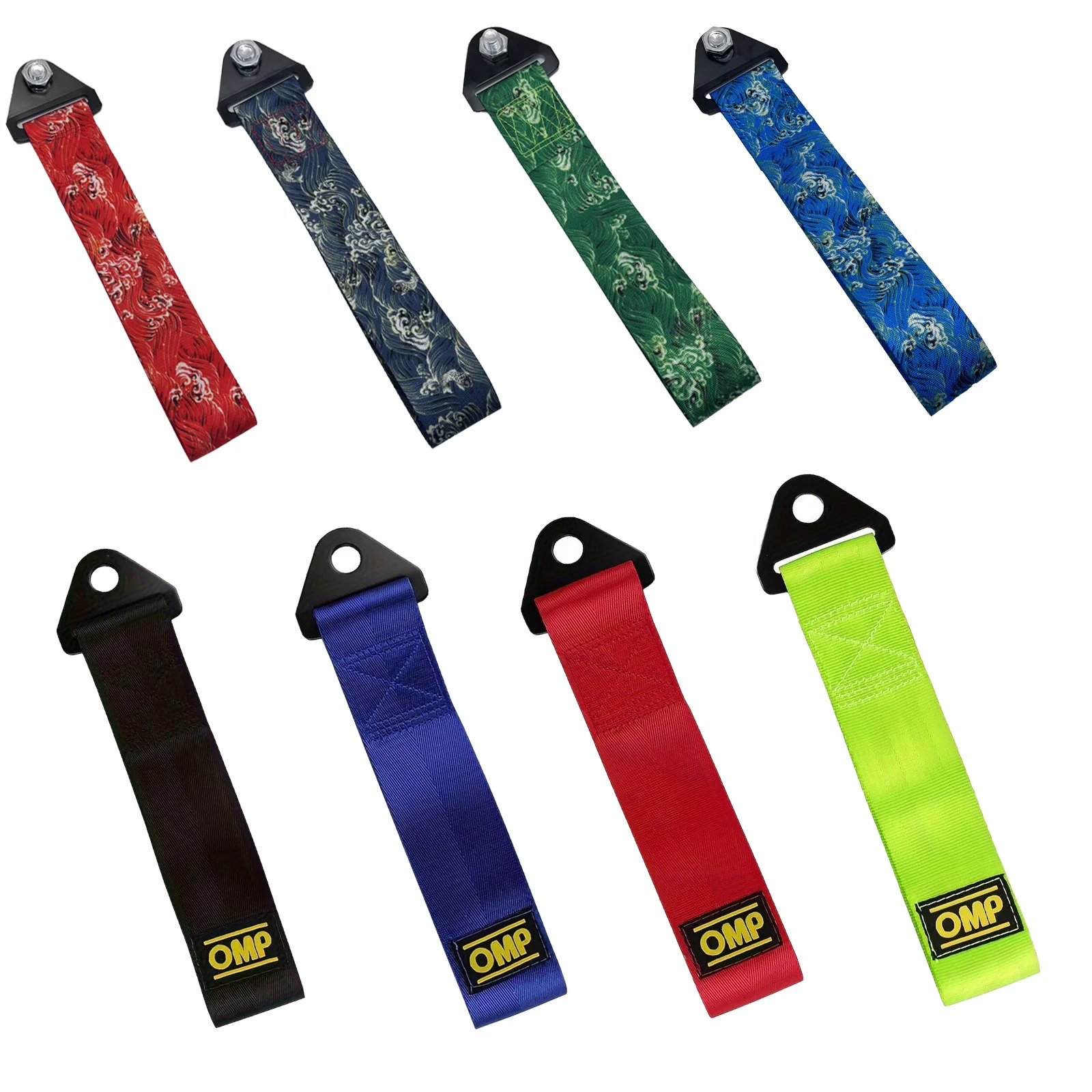 High-Strength Car Nylon Tow Rope Universal Tow Eye Strap with Bumper Trailer Compatibility Exterior Car Decoration with Screws