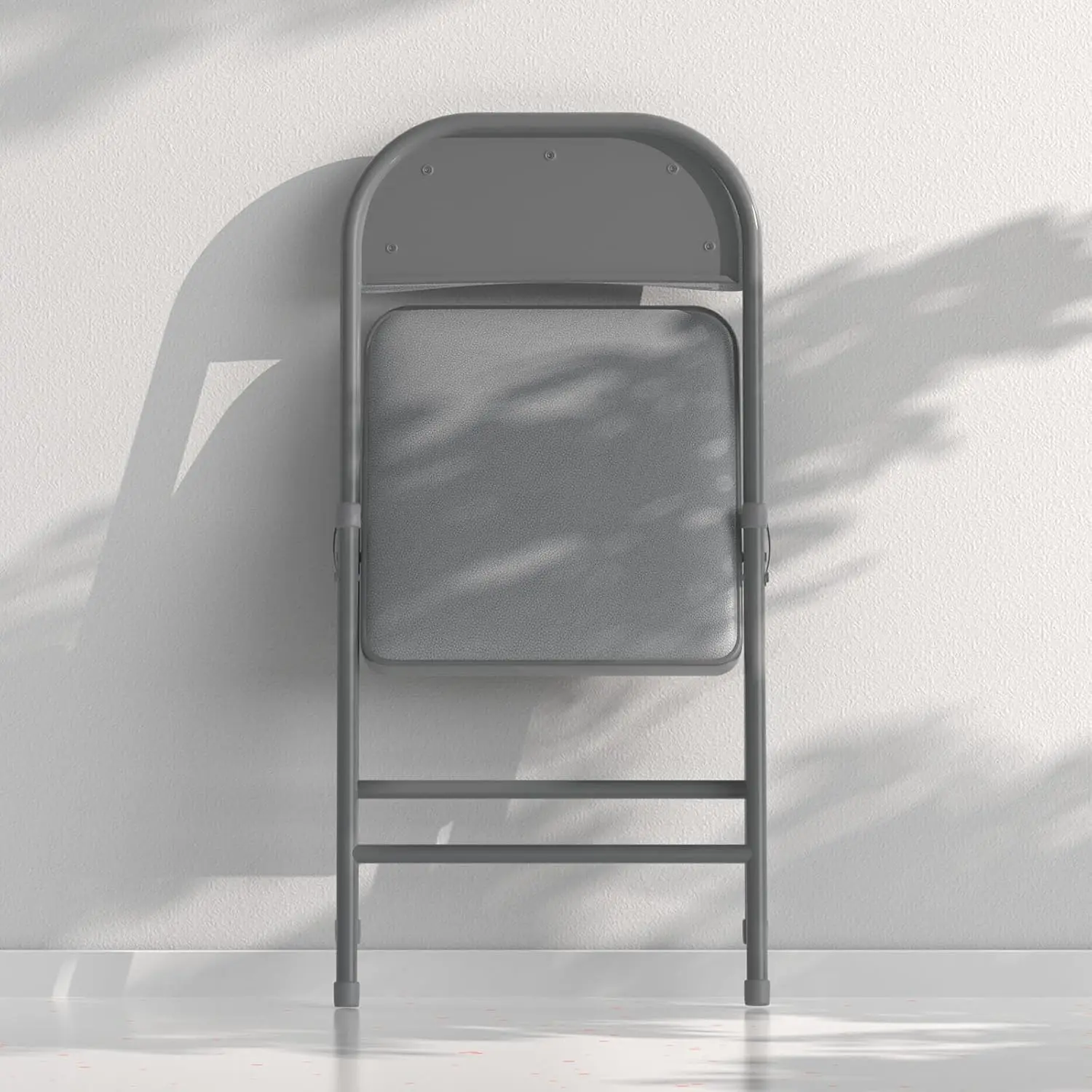

4 Pack Folding Chairs with Padded Vinyl Cushion Chairs with Comfortable Cushion and Durable Steel Frame for Home and Office