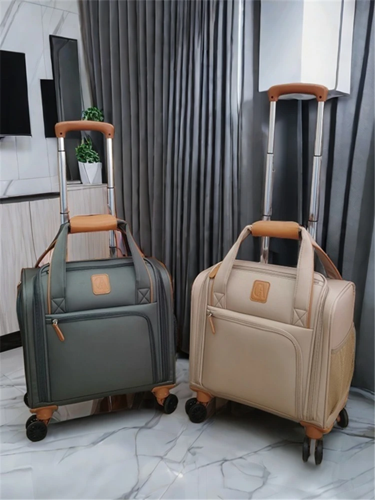 

Портативная дорожная сумка из ткани Оксфорд, ручная кладь, маленький чемодан 6 дюймов с выдвижной ручкой для путешествий