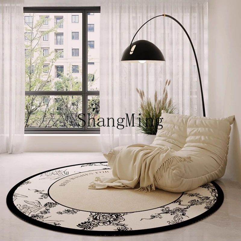 

ZYY living room round bedroom premium light luxury bedside blanket hanging basket chair mat sofa coffee table blanket