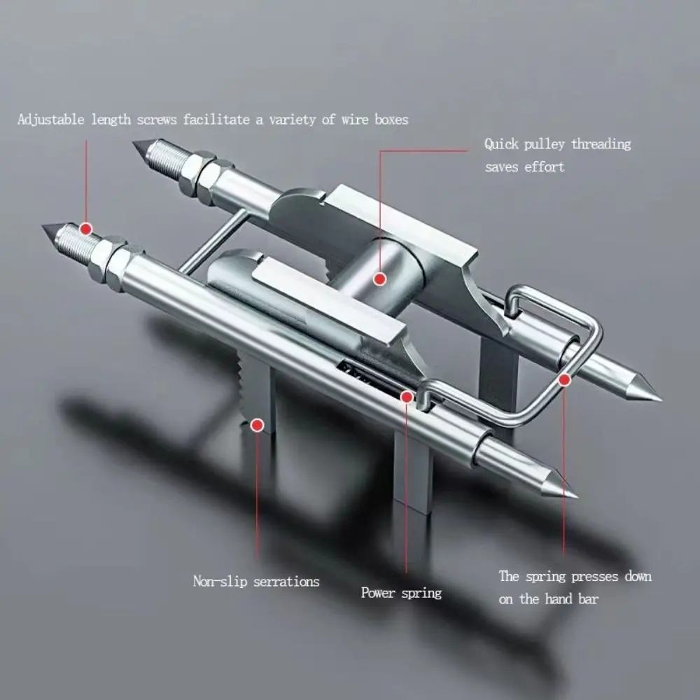 Convenient Professional Aid Cable Puller with Pulley Adjustable Wire Puller Labor Saving Sturdy Fast Threading Tools Home