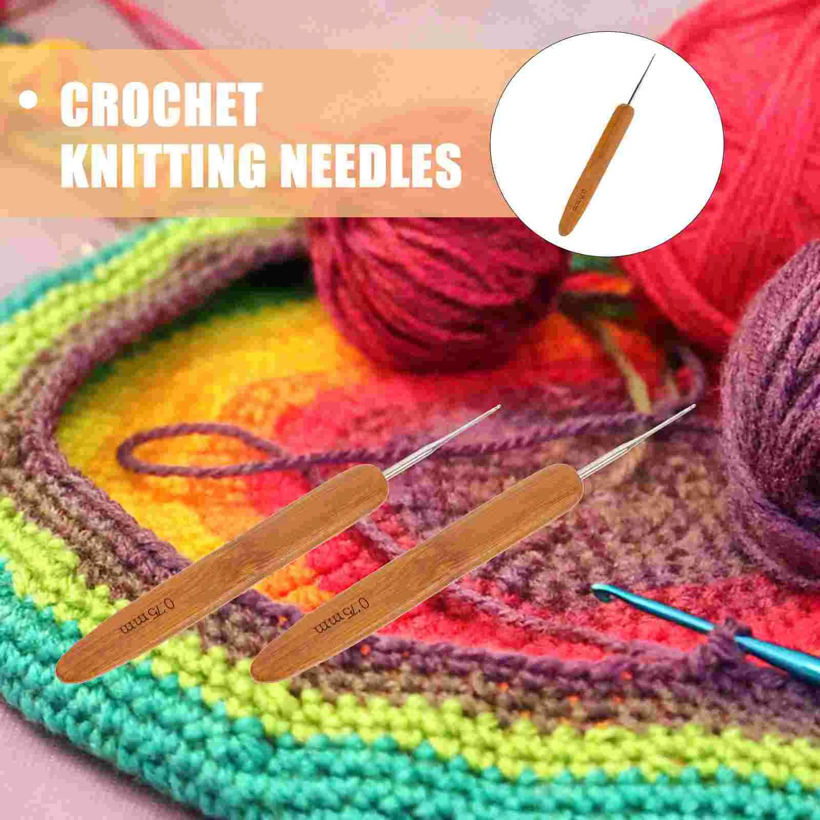 MeaccelerSystem-Crochet en bambou à pointe unique, 2 pièces