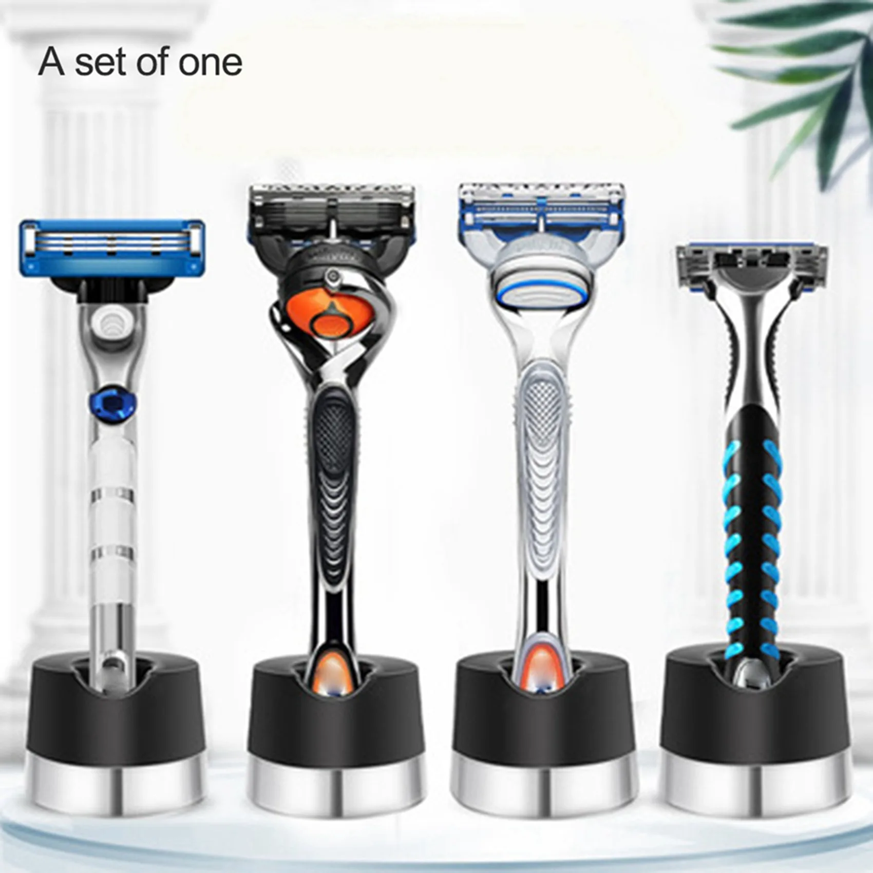 2X Unique Design Heavyweight Men's Shaving Razor Stand Holder Base Gift For Brother Boyfriend Husband-Y48A