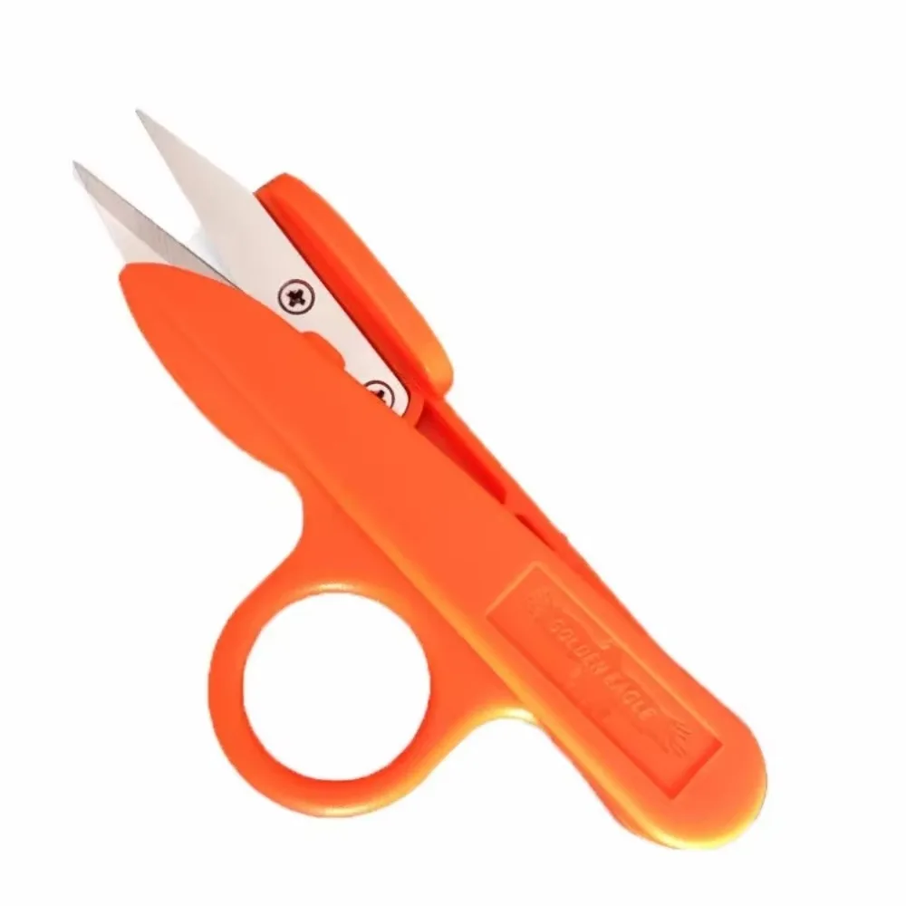 Household Yarn Scissors with U-Shaped Plastic Handle for Sewing Thread Cutting Cross Stitching Special Design Sewing Tools