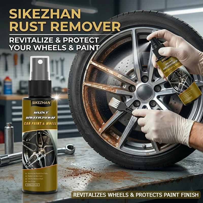 Professioneller Auto-Rostentferner-Spray Eisenpulver-Reiniger für Räder, Felgen und Lackpflege SIKEZHAN 100ml Rostfleckenentferner