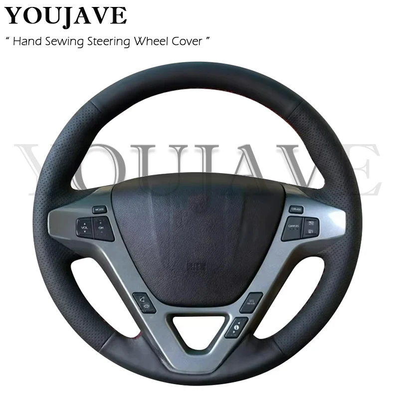 

Hand-Stitched Steering Wheel Cover Faux Suede Cow Leather For Acura MDX 2007 2008 2009 2010 2011 2012 2013 Auto Decor Accessory