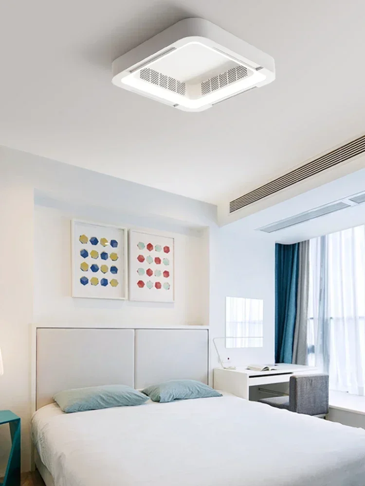 GérControl-Plafonnier LED sans feuilles avec ventilateur, design moderne silencieux, luminaire décoratif de plafond, idéal pour un toit ou une maison, 220V