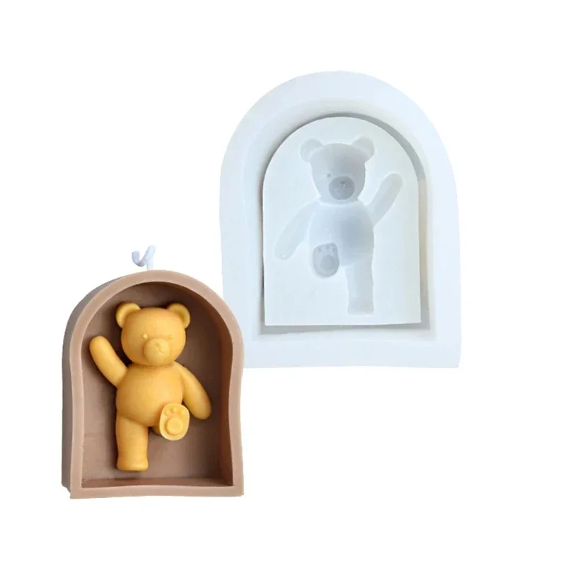 

High Quality Artistic Silicone Mold Craft Mold Creative Bear Figures Moulds for Craft