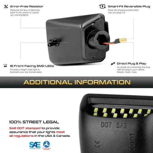 Imagen 2 del producto Para Chevrolet Colorado para GMC Canyon 2004 2005 2006 2007 2008 2009 2010 2011 2012 6000K luces LED blancas para matrícula de coche 12V