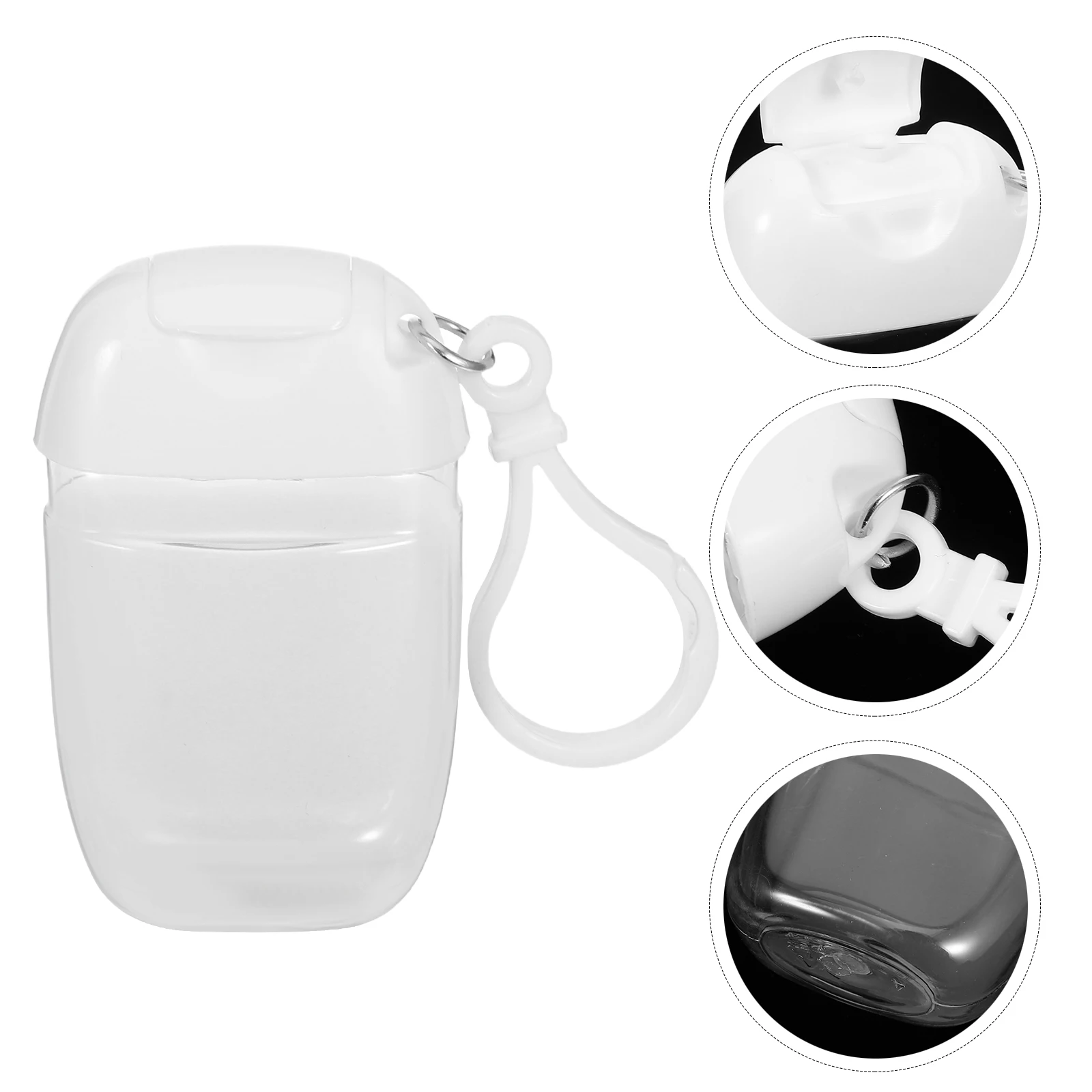 

9pcs Leakproof Travel Bottles Refillable Keychain Portable Empty Sub Bottles Wide Mouth Compact Squeeze PP for Outdoor Use