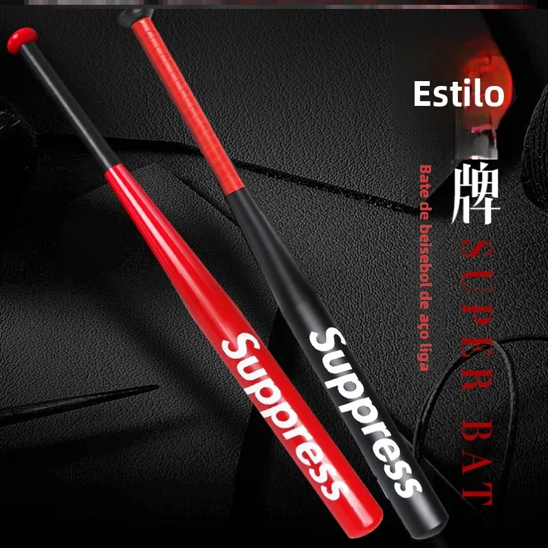 thickened-alloy-baseball-bat-self-defense-iron-rod-car-mounted-anti-attack-black-matte-surface-legal-for-men-sports-fitness