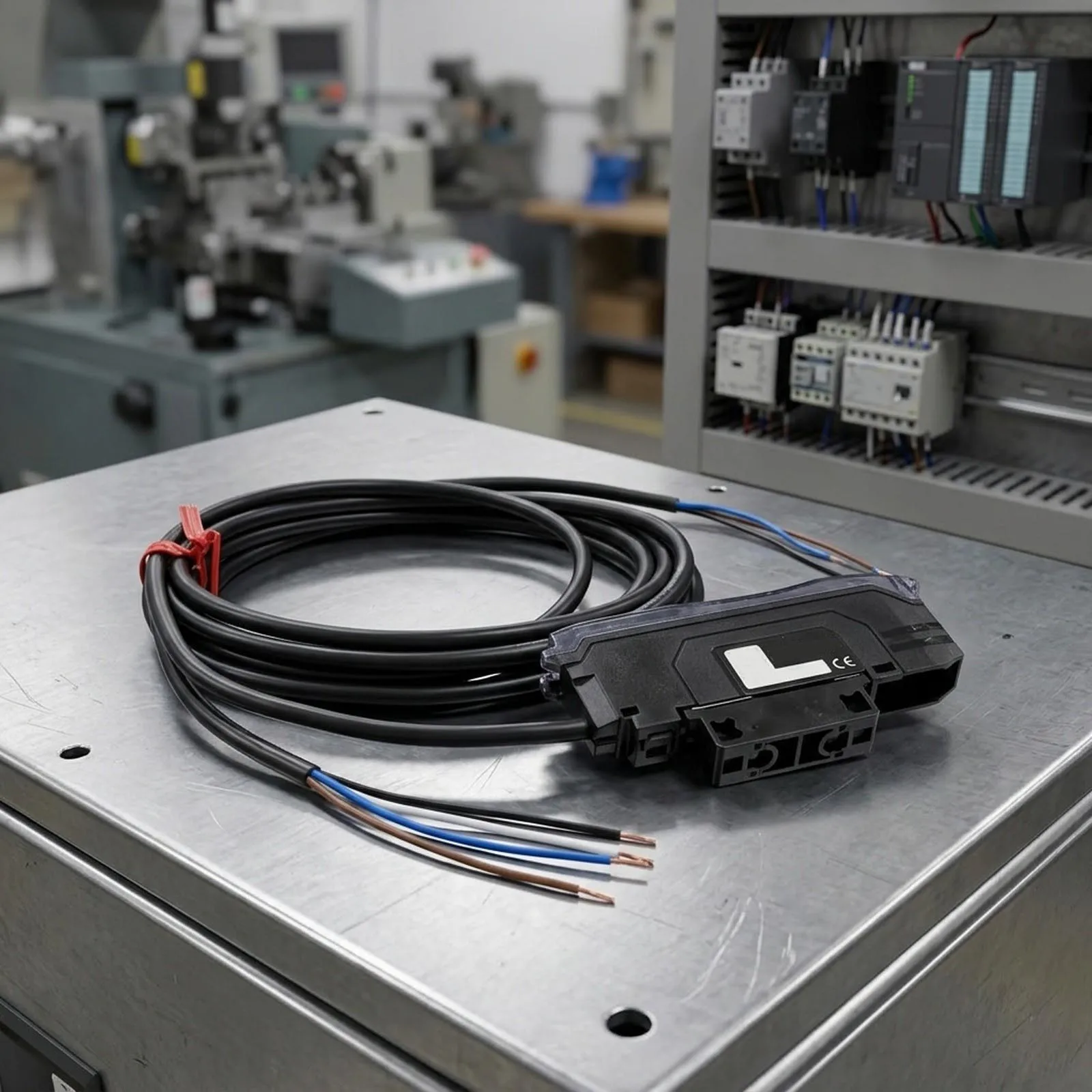 Fiber for optic sensor probe stainless steel photoelectric switch with fiber for optic cable for stable transmission for m6