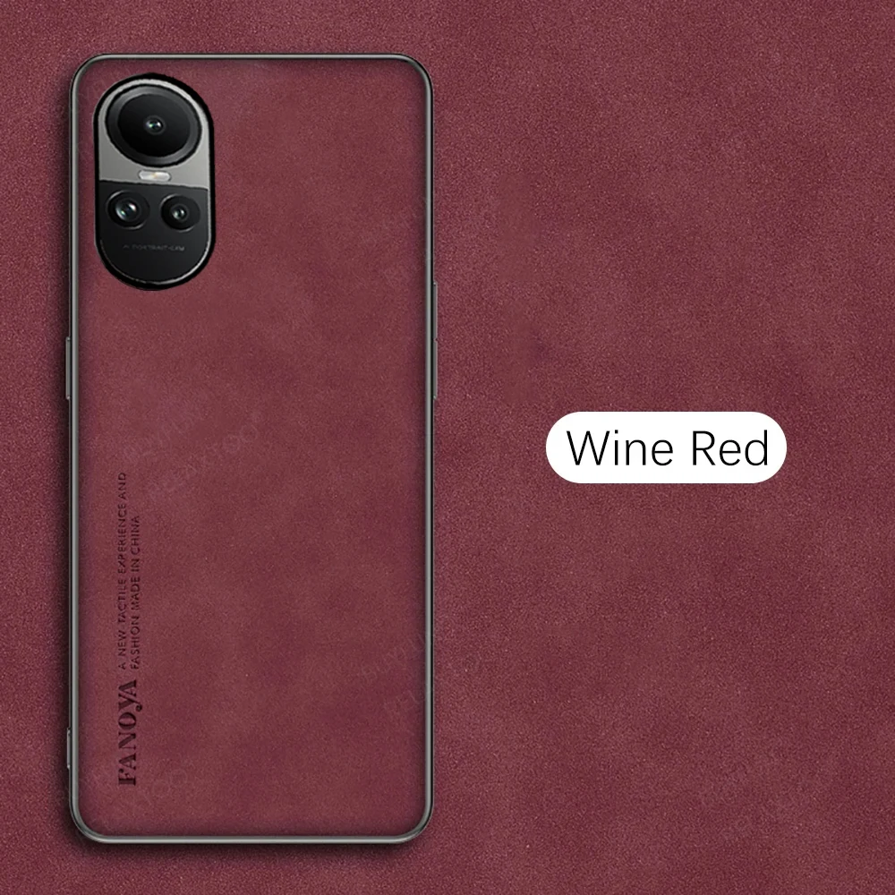 Beschermhoes Oppo Reno 10 5g Luxe Matte Lederen Achterkant Coque voor OPPO Reno 10 Pro Shell Bescherming Terug fundas
