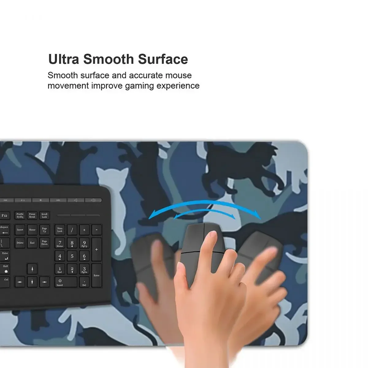 猫軍迷彩大型マウスパッドコンピュータキーボードマウスマットゲーマー PC ラップトップデスクマットオフィスアクセサリーテーブルマット