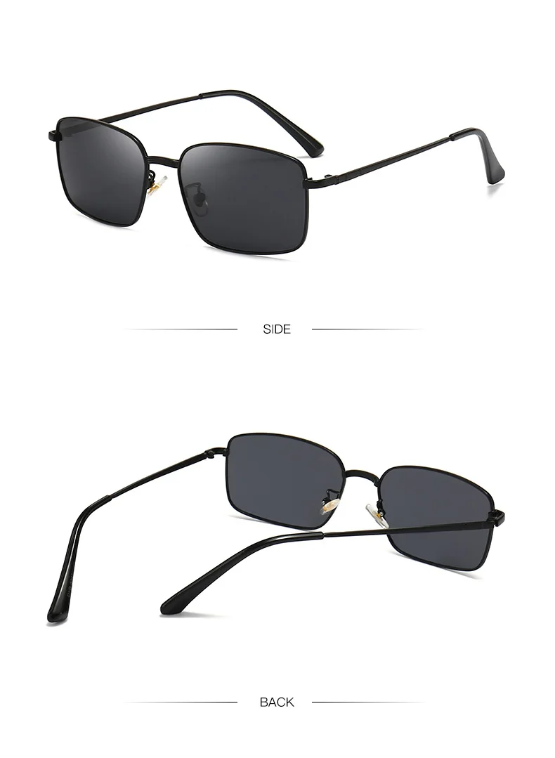 Vintage Metall-Sonnenbrille mit quadratischem Rahmen, polarisiert, Gesichtsformend & Vielseitiger Stil mit UV-Schutz 5047 – Detail 9