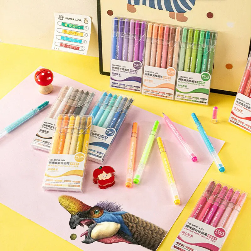 

54 Color Acrylic Gel Pens Quick Dry Smooth Writing 1 0mm Bullet Tip for Drawing Doodle Journaling