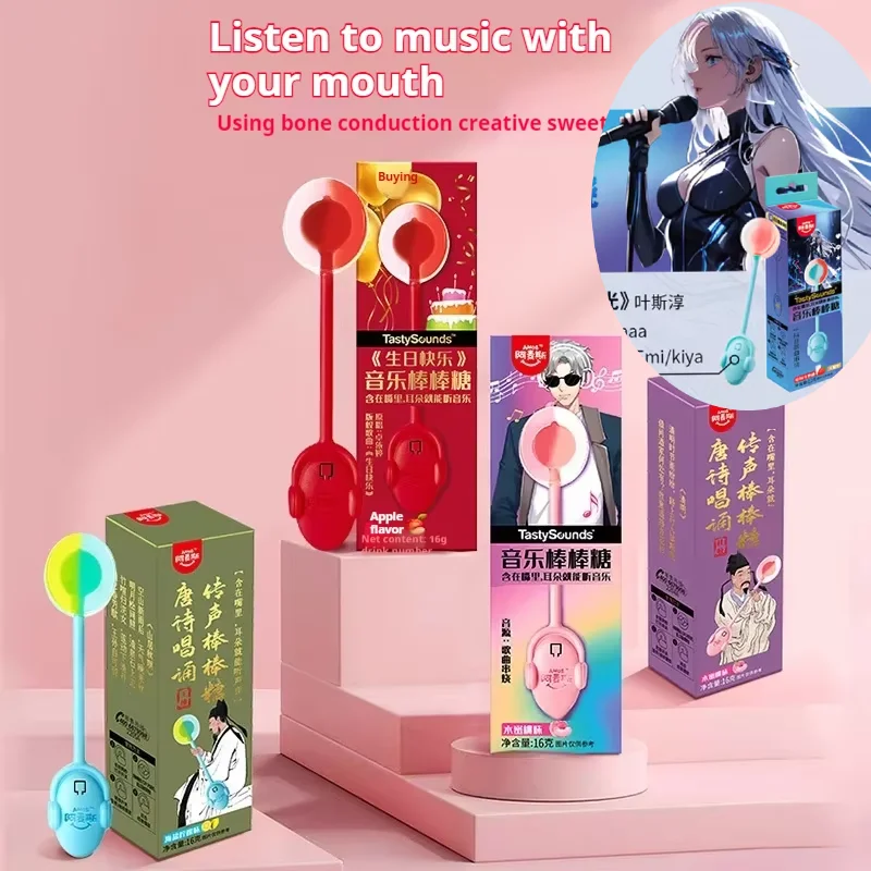 Musik-Lollipop Zuckerfrei Anime-Figur Sprechende Süßigkeit Kann Alte Gedichte Singen und Rezitieren Geburtstags-Snacks