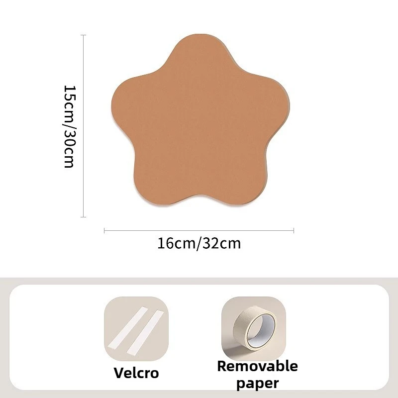 No-Drill Felt Wall Panel Self-Adhesive Creative Photo Board for Background Wall Art Decor Bedroom Living Room Removable Young