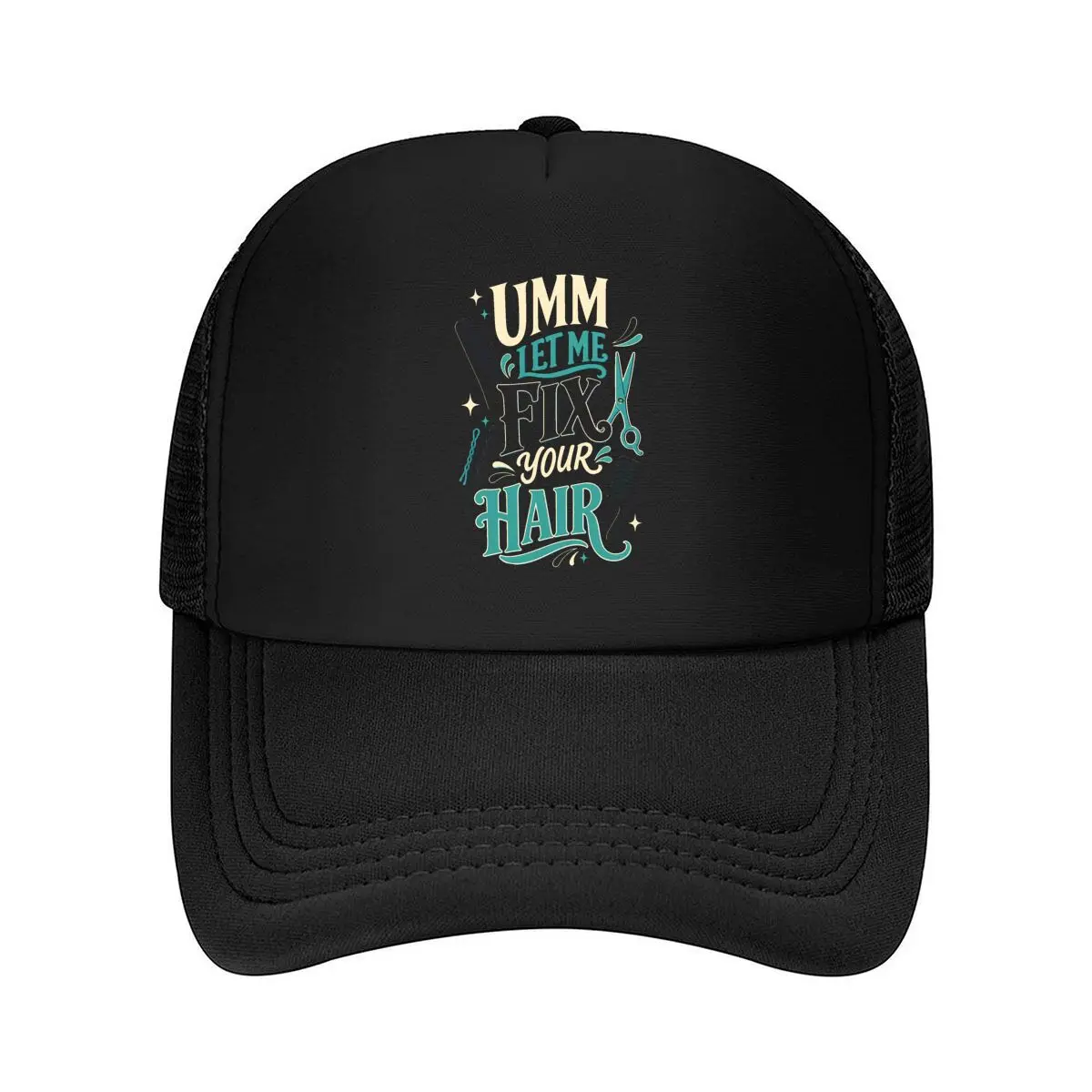 Бейсболка Sassy Hair Fix Quote Typography Mesh из полиэстера, регулируемая, для гольфа, летняя