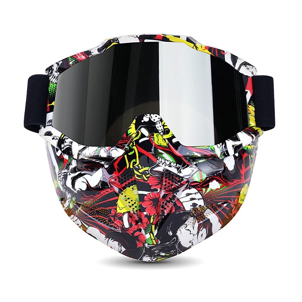ShinyCoCo Luxury Brand Patterned Motorcycle Riding Face Mask Goggles Windproof And Eye Protecting Riding Glasses Personalized
