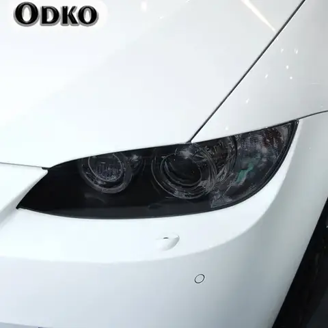 Car Headlight Tint Smoked Black Protective Film Front Light Transparent TPU Sticker For BMW M3 E90 E92 E93 2007-2013 Accessories 10 best sales 335d e92 - №4