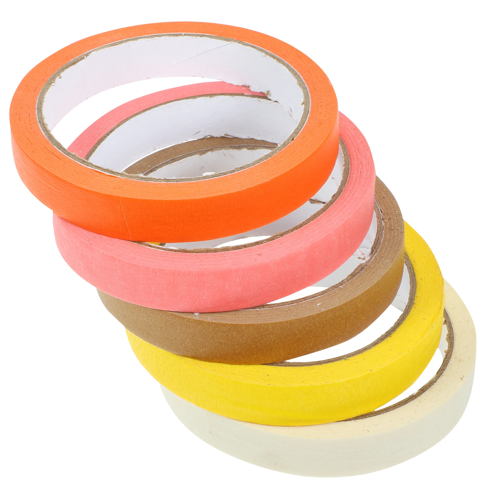 5 قطعة 5 لفات قوس قزح شريط مزخرف اشي اخفاء لاصق Diy بها بنفسك سكرابوكينغ الحرفية لوازم الحفلات أشرطة ورقية ملونة