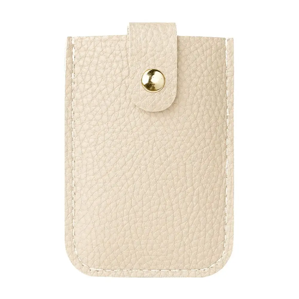 Creative Laminated Concealed Mini Card Wallet 4 Card Pockets Pull-out Type Business Card Case PU Leather PU Leather Purses Women