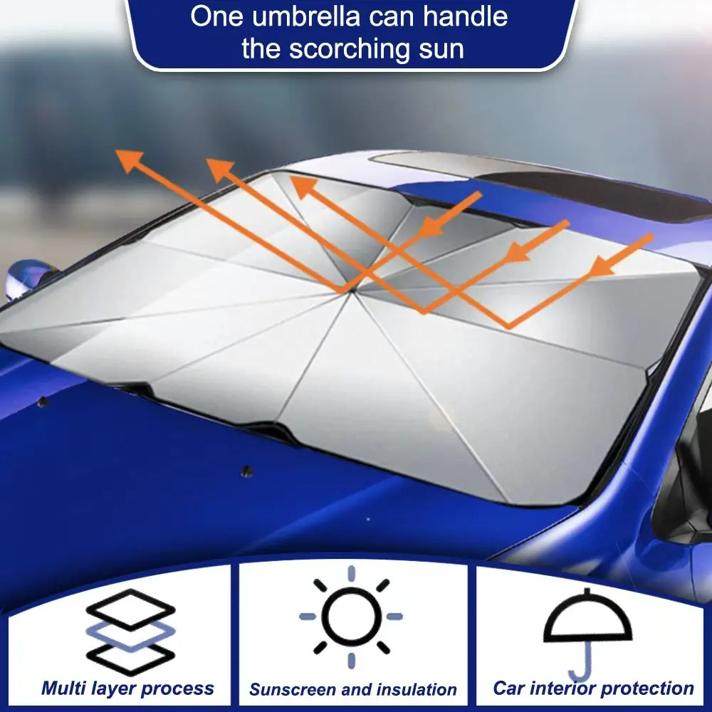 

Портативный автомобильный зонтик от солнца, теплоизоляционная доска для лобового стекла, многослойная обработка, защита от солнца, теплоизоляция