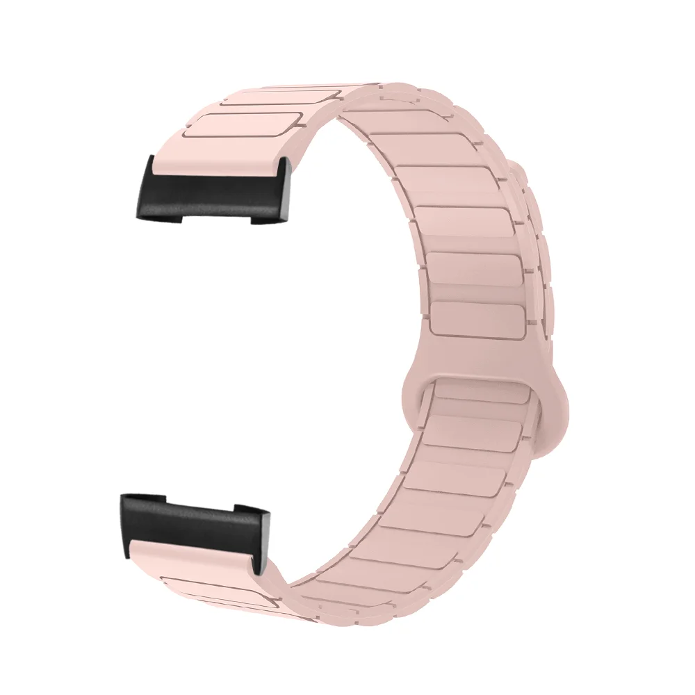 

18mm Magnetic Watch Strap For Fitbit Charge 3 4 5 Armor Style Quick Release Skin-friendly Silicone Adjustable Wristband Unisex
