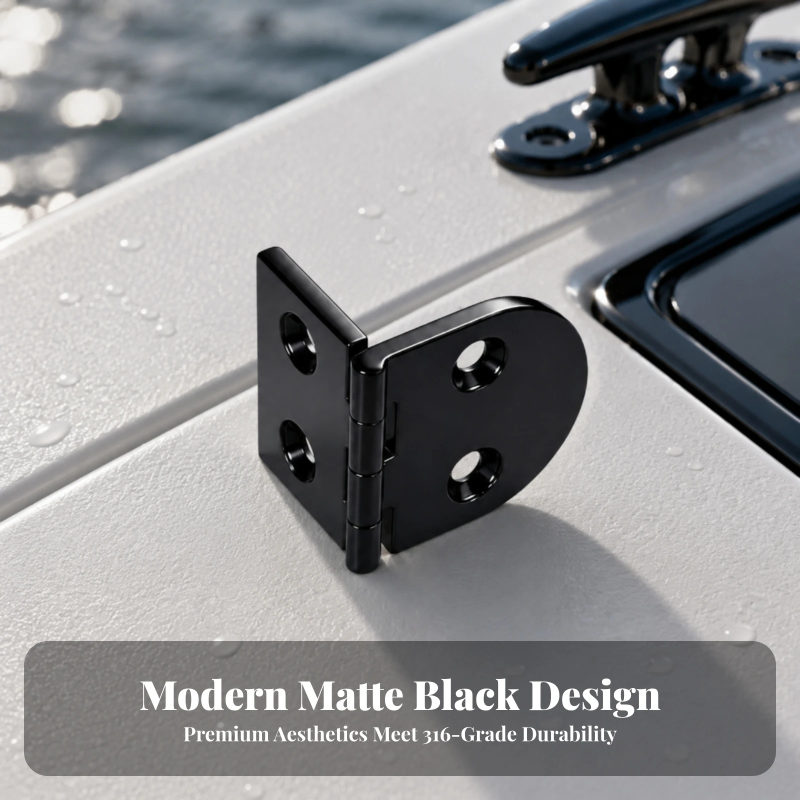 Asymmetrical Hinge Sturdy Marine Hinge Hardware Easy to Install for Yacht Owners, Boats, Yachts