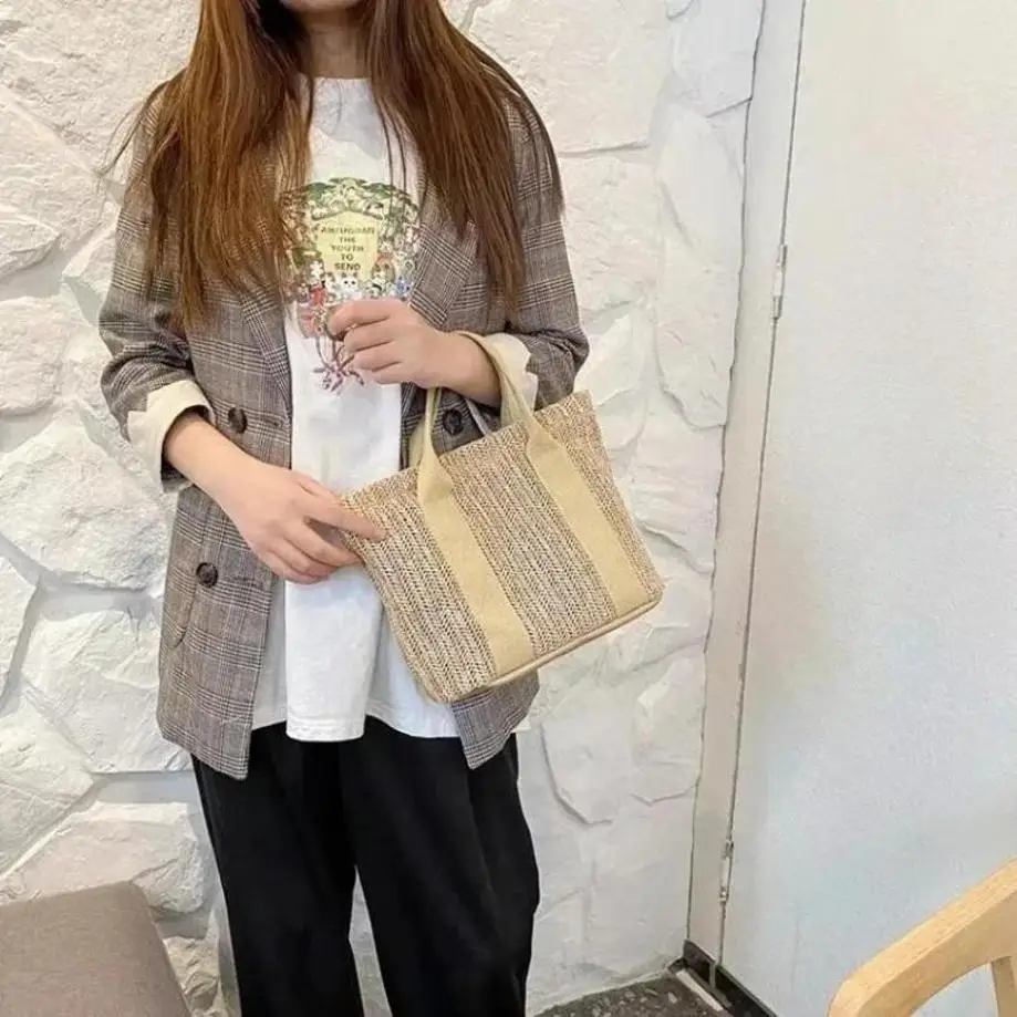1 Pcs Combination Woven Handbags Summer Hot Selling Waterproof Fashionable Casual New Daily Versatile Popular Korean Handbags