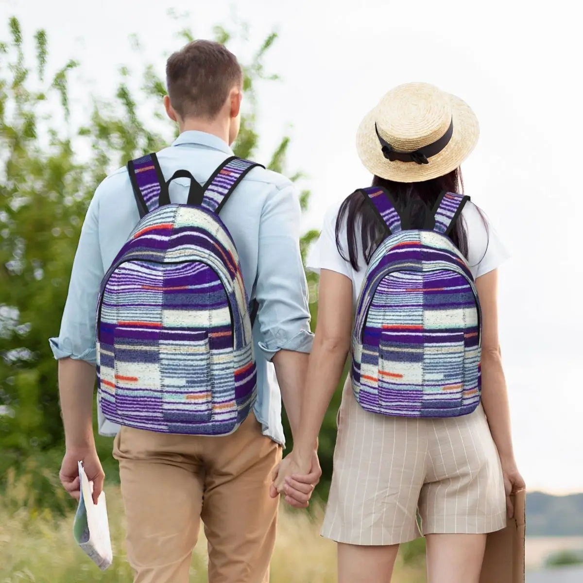 Elizabeth Line Underground Moquette Seat Cover Backpack Hot Sale Daypack Kids BookBag School Bag Shoulder Bags for Men Women
