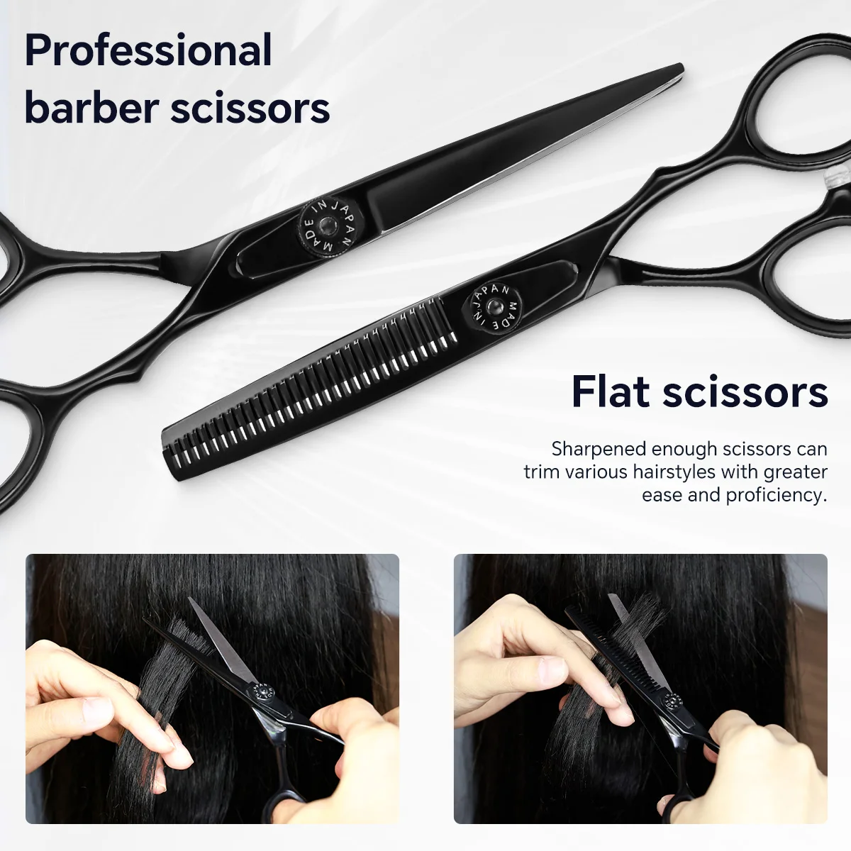 

Purple Dragon 6 Professional Hair Scissors Set Stainless Steel Barber Cutting Shears Thinning Tool for Salon Use