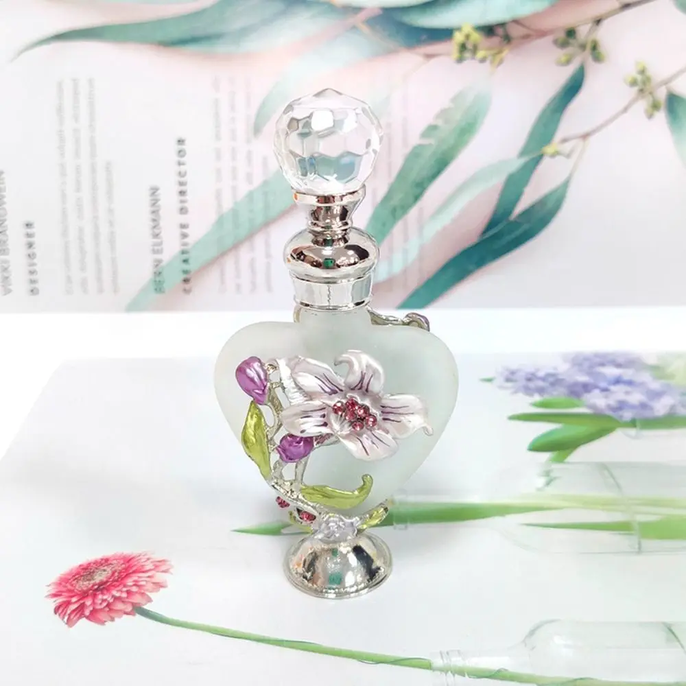 

Металлическая бутылка в арабском стиле с кристаллами, многоразовая бутылка, контейнер для косметики, бутылка-капельница для эфирного масла