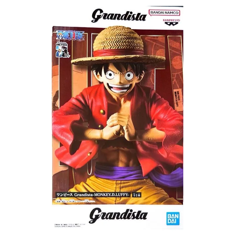 

Bandai Original Box One Piece Grandists Monkey D Luffy Desktop Ornaments Collection Gifts
