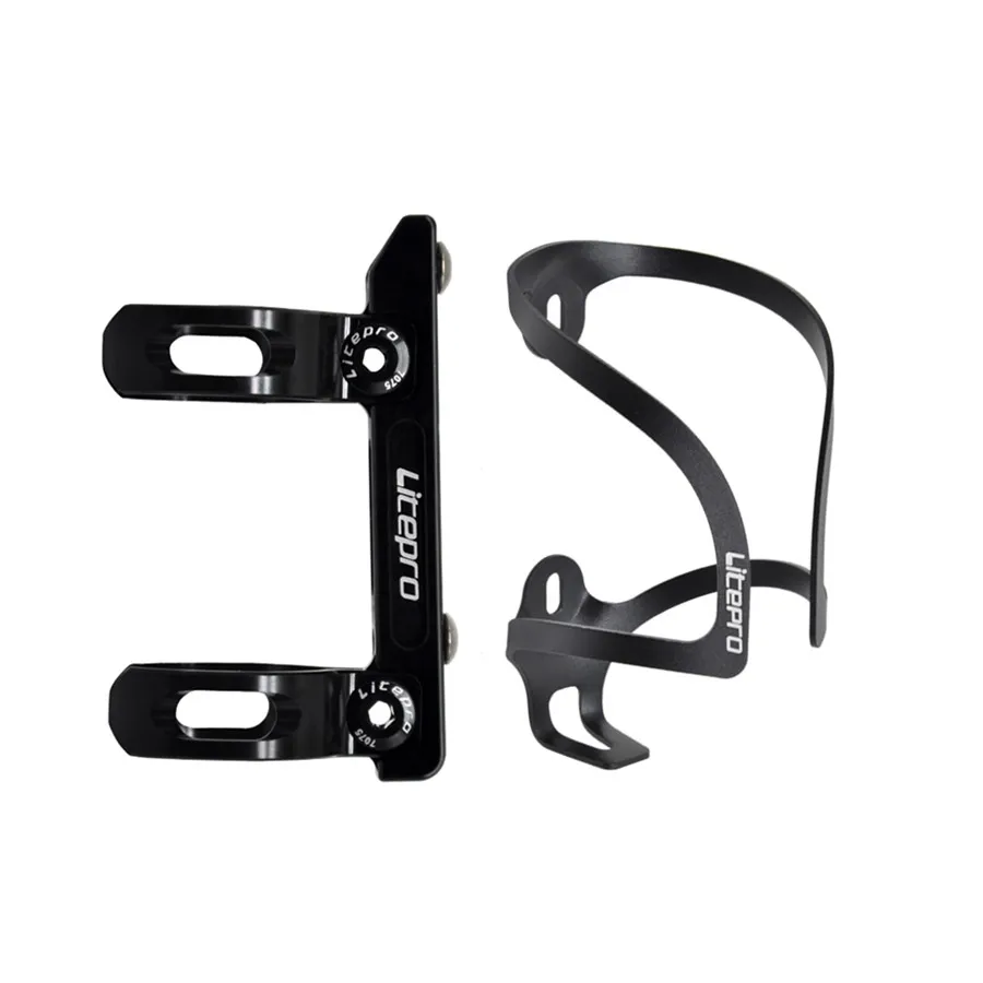 Litepro Bicycle Front Post Water Bottle Mount Adapter Handle Post Stem Bottle Cage Mount Convertor Set For Brompton Bike