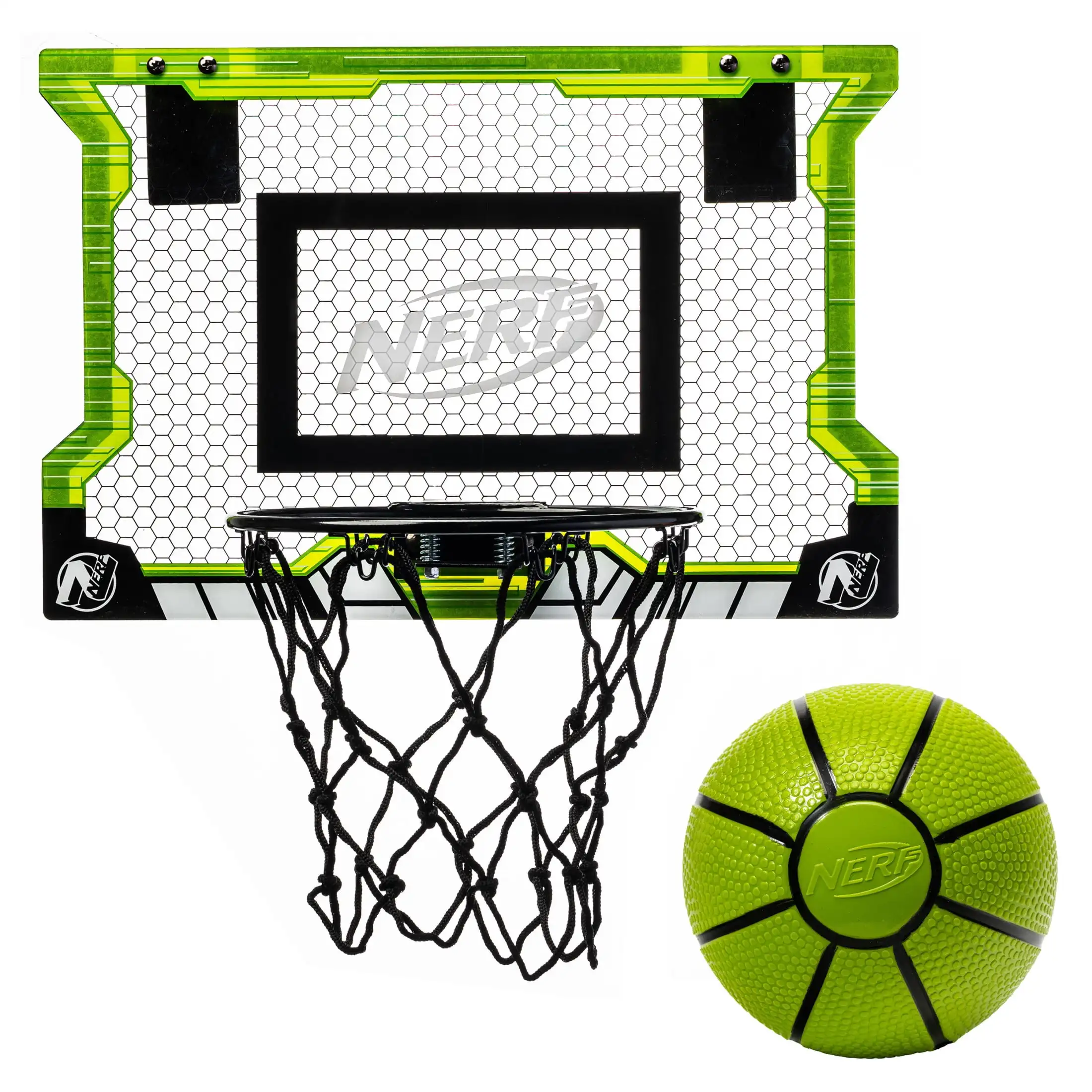 Basketball Set - Includes Mini Basketball - Steel Rim for Dunking - Over The Door