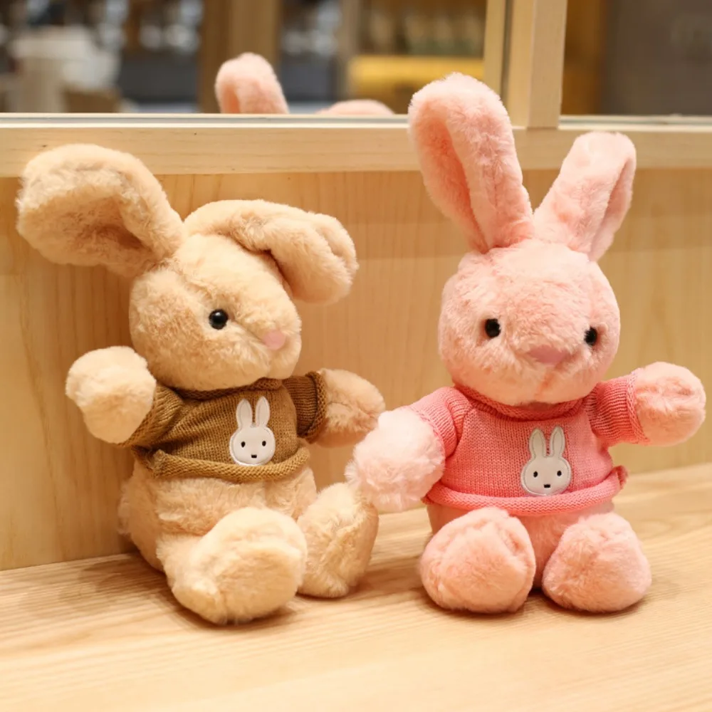 

Мягкая игрушка, милый кролик, плюшевая игрушка, свитер, красочная одетая кукла-кролик, мультяшное животное, мягкий свитер, мягкая кукла-кролик