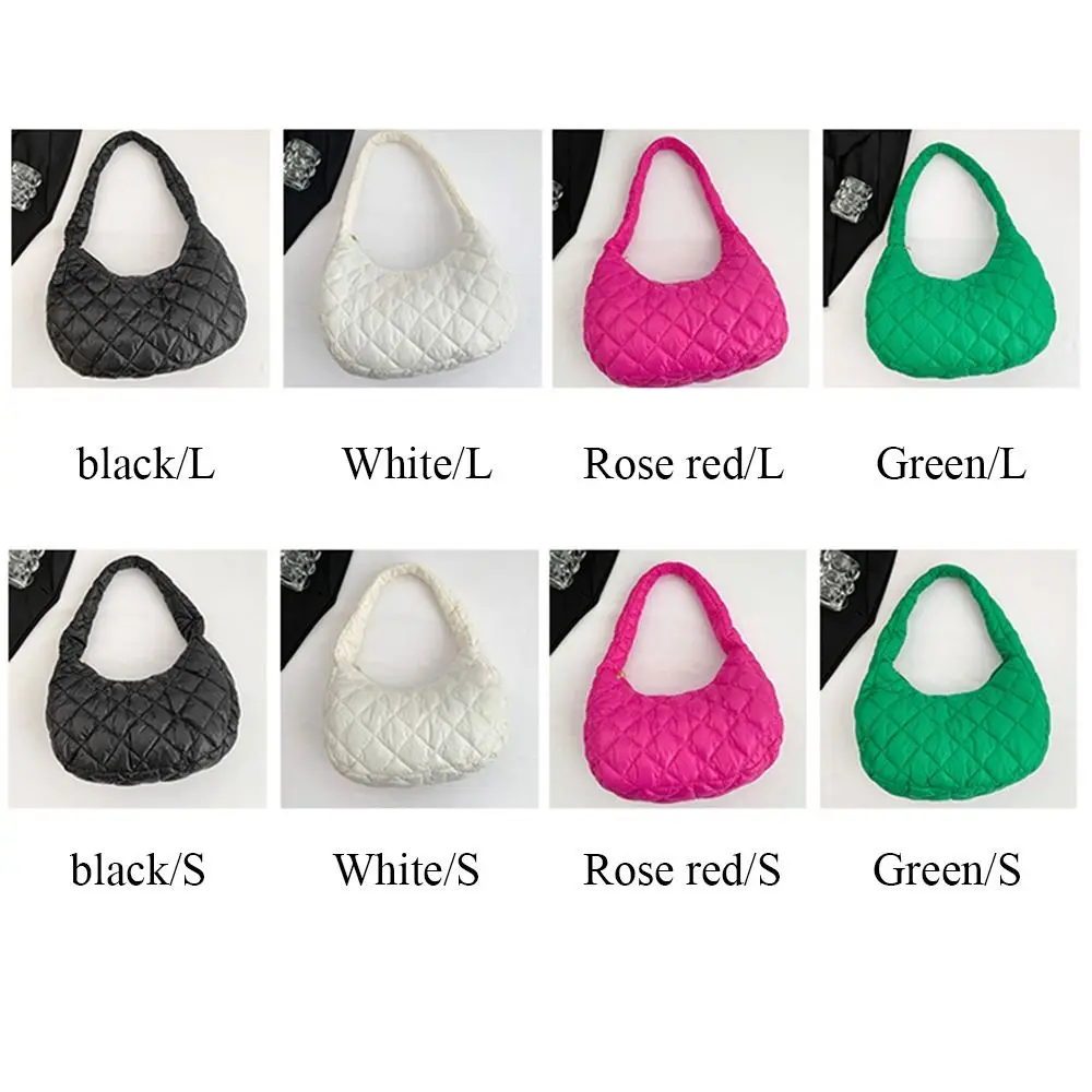 Mode Frauen Große Kapazität Stepp Tragetaschen Unten Baumwolle Gepolsterte Schulter Taschen Mädchen Unterarm Taschen Puffy Handtaschen