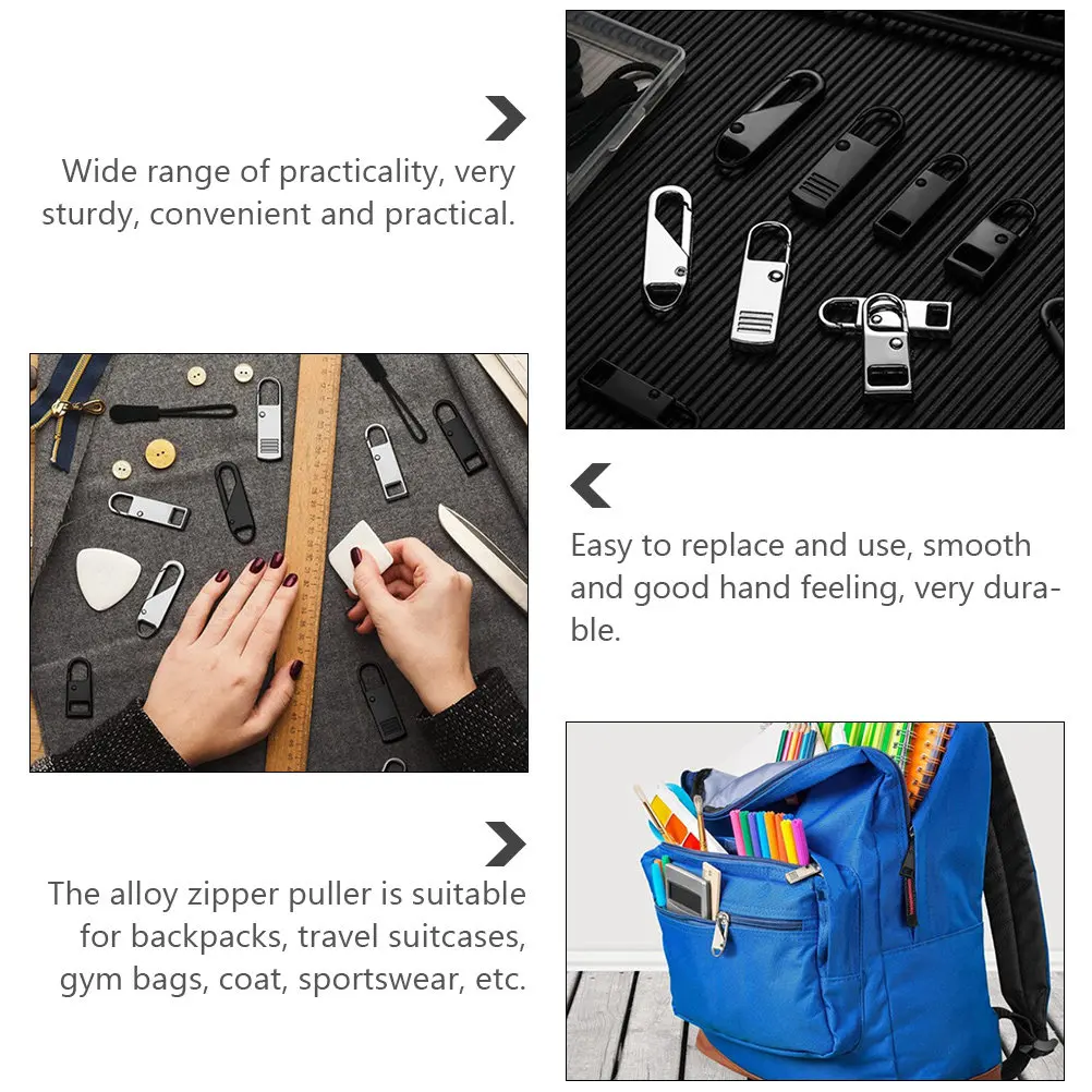 

Набор аксессуаров для молний: многофункциональные прочные бегунки для одежды, обуви, сумок, пальто, пуховиков, спортивных сумок, дорожных сумок