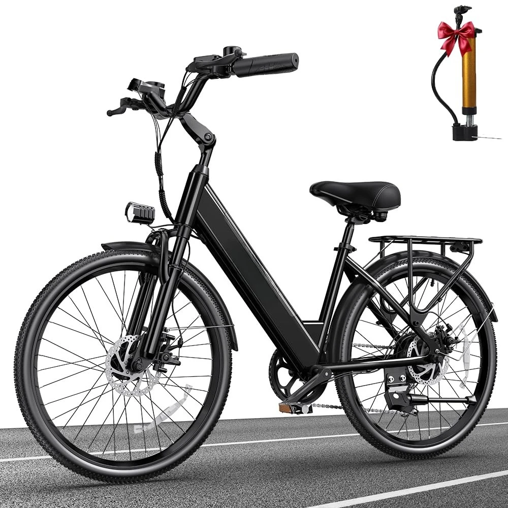 

Электровелосипед Peak 1000W для взрослых, запас хода 75 миль (PAS), съемная батарея 48V 10.4Ah, 26-дюймовые широкие шины, настраиваемый