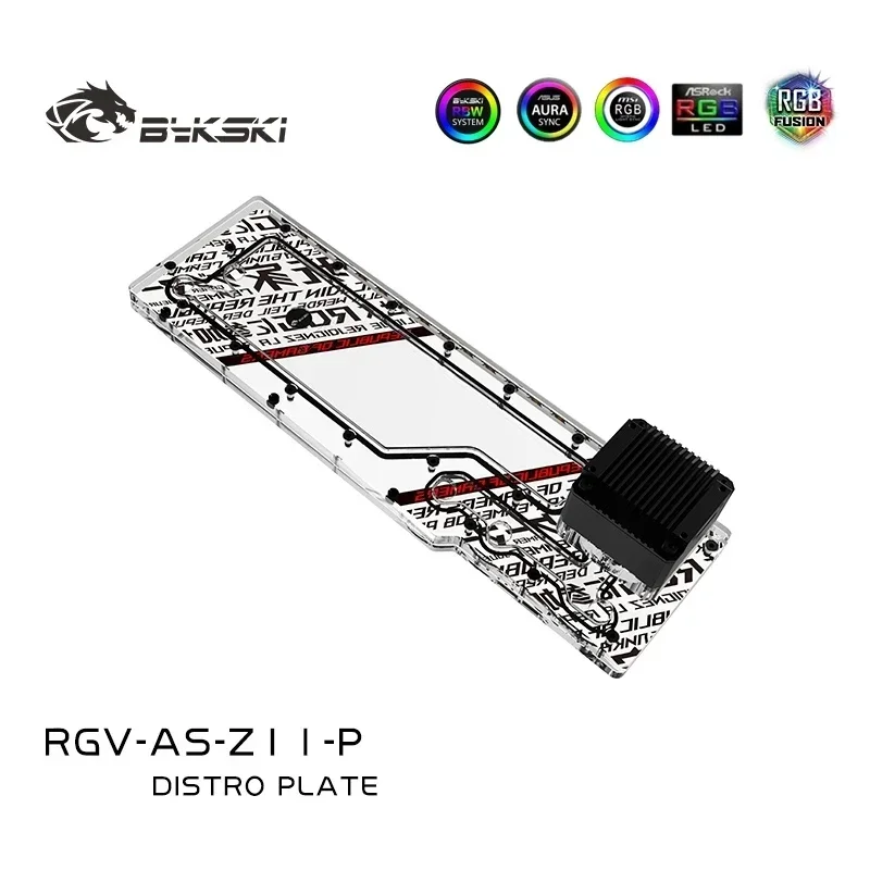 Bykski RGV-AS-Z11-P Distro Plate For ASUS ROG Z11 Case,Waterway Board Reservoir MOD PC Water Cooling Kit for Computer CPU GPU