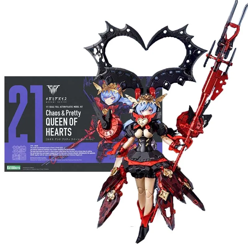 

Kotobukiya Megami Device Model Kit Chaos Pretty Queen OF Hearts Anime Figure Mobile Suit Girl Action Figures Toys For Boys Gift