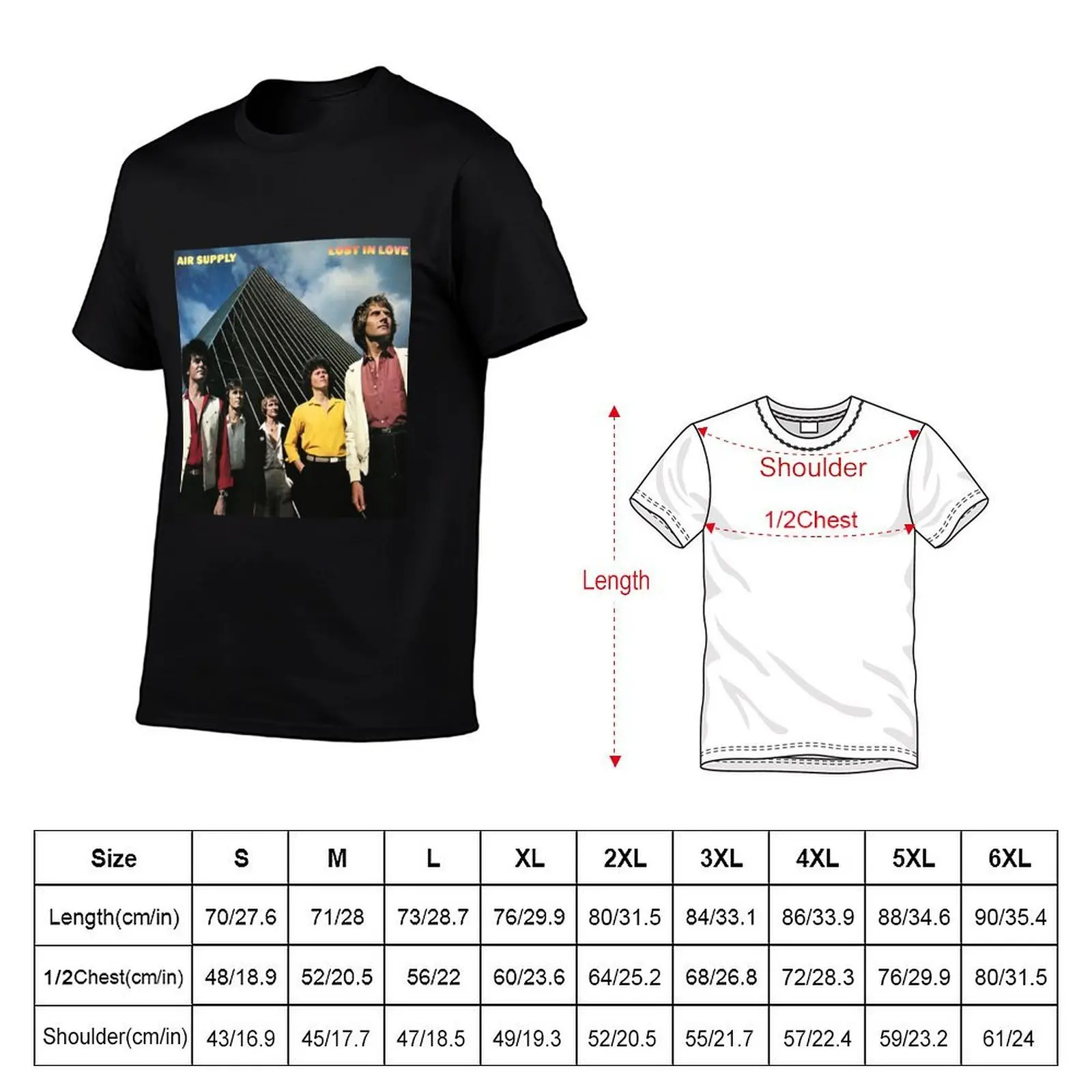 Air Supply lost in love T-Shirt shirts graphic tees summer tops mens clothing