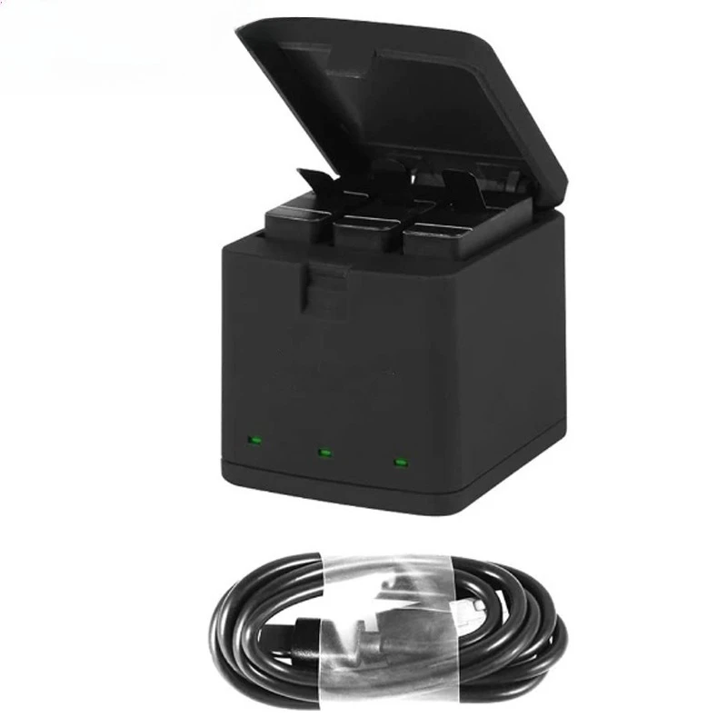 3.85V 1220mAh for Gopro Hero 8 Camera Battery+3 Slots LED Light Battery Charger Type C Cable for GoPro Hero 7 8 5 6 Black Camera